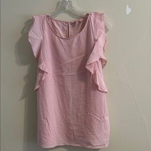 Juicy Couture Pink Flutter Sleeve Ruffled Blouse